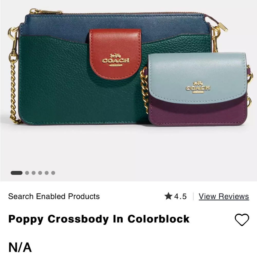 Coach Poppy Crossbody In Colorblock